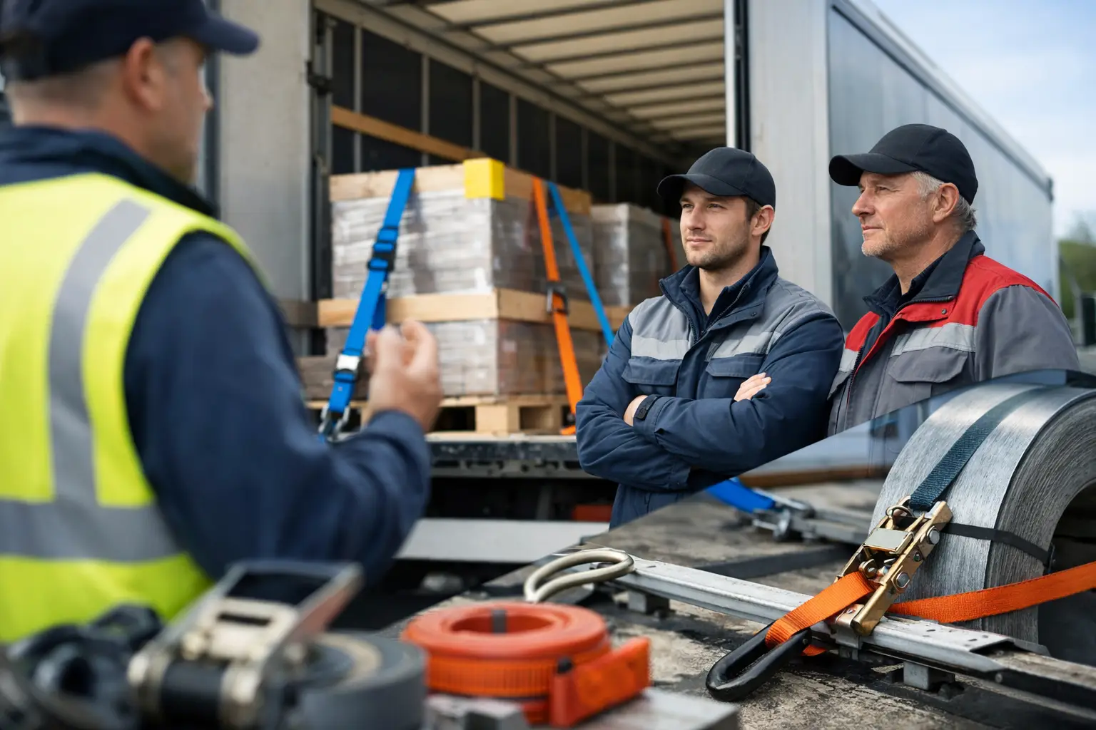 Ladungssicherung Schulung LKW im Betrieb
